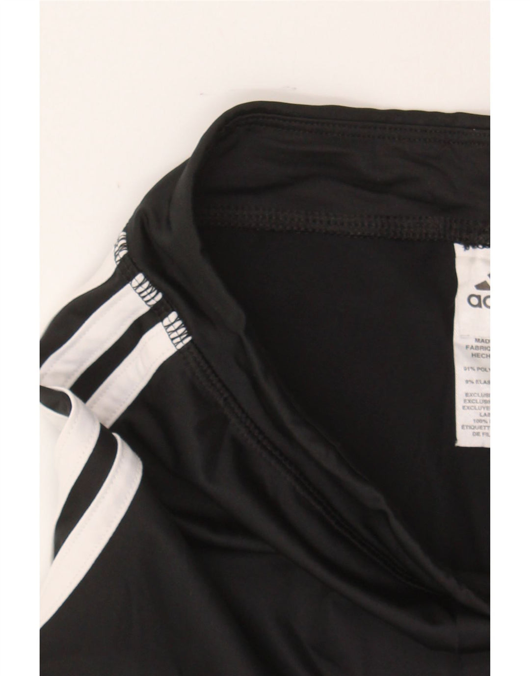 ADIDAS Girls Leggings 13-14 Years Large Black Polyester Vintage Adidas and Second-Hand Adidas from Messina Hembry 