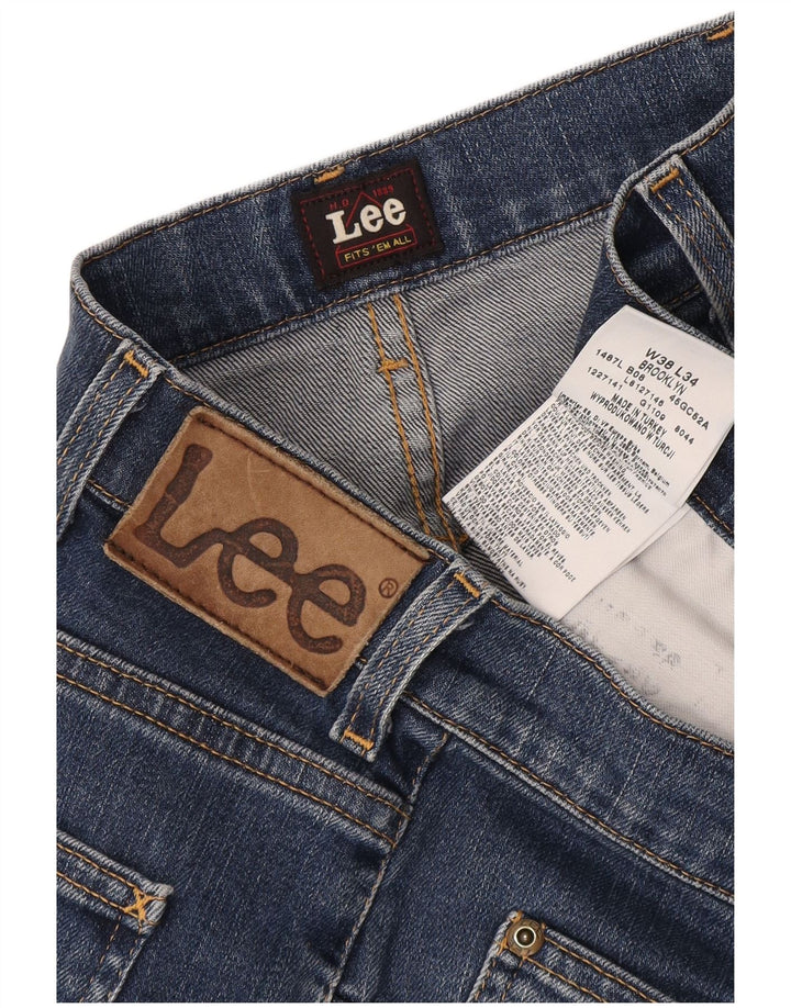 Lee Mens Straight Jeans W38 L31 Blue Cotton