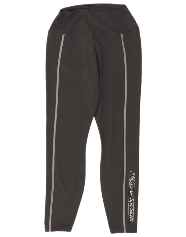 Leggings Nike Dri Fit Crop Femininas UK 12 Médio Preto Poliéster