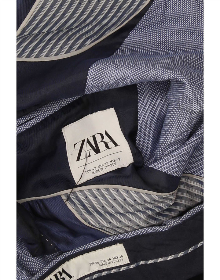 Zara Mens 2 Button Piece Suit EU 48 Medium W32 L28 Blue