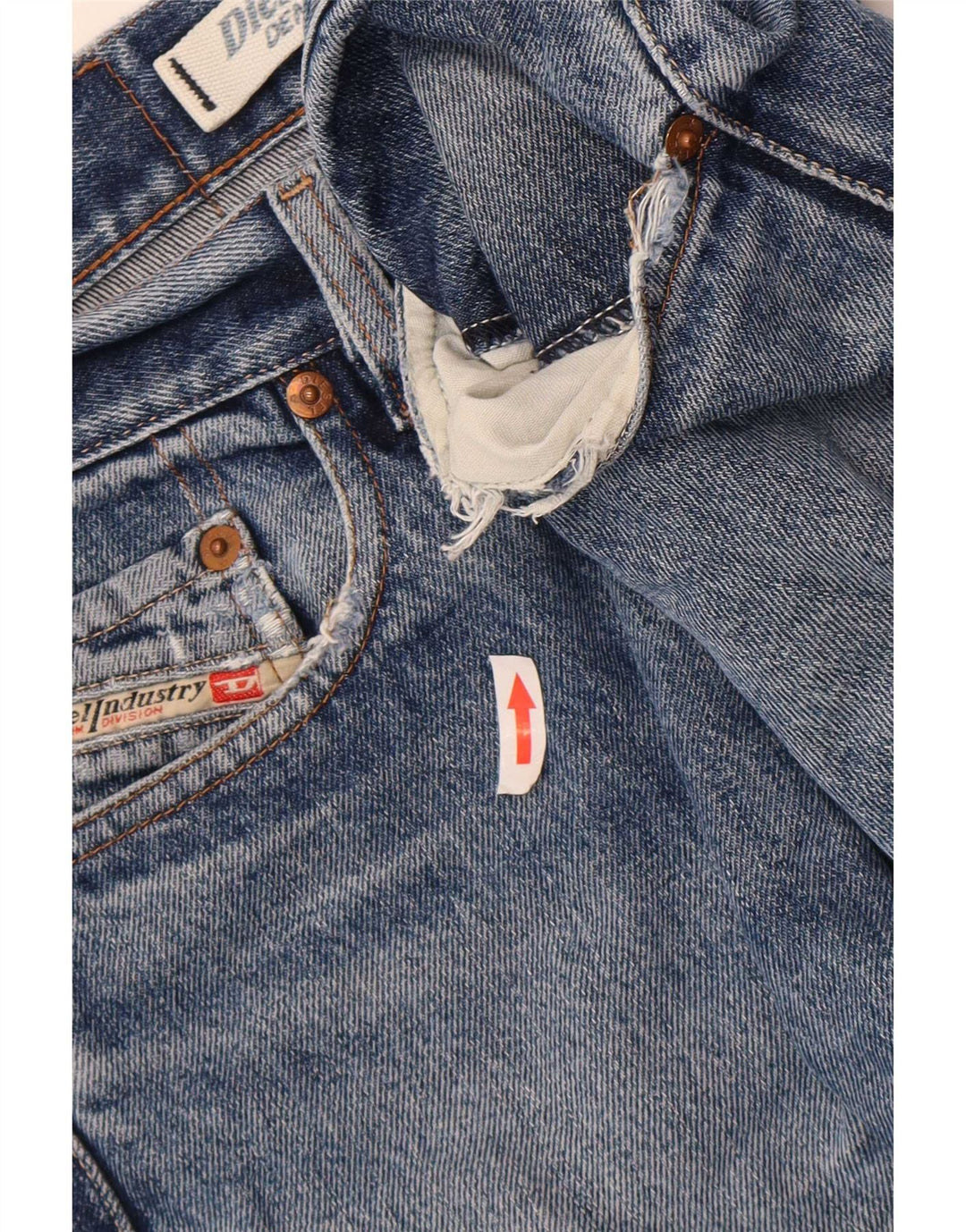 Diesel Mens Straight Jeans W34 L30 Blue Cotton