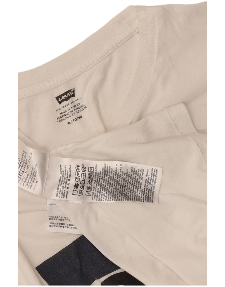 Levi's Mens Graphic T-Shirt Top XL White Cotton