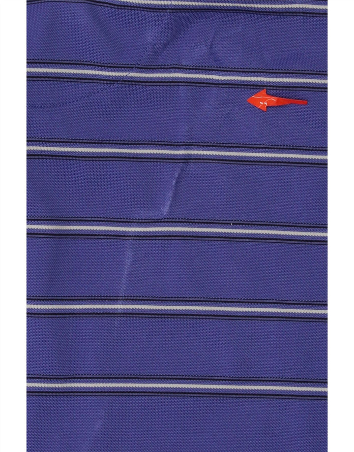 IZOD Mens Golf Polo Shirt 2XL Blue Striped Polyester Vintage Izod and Second-Hand Izod from Messina Hembry 