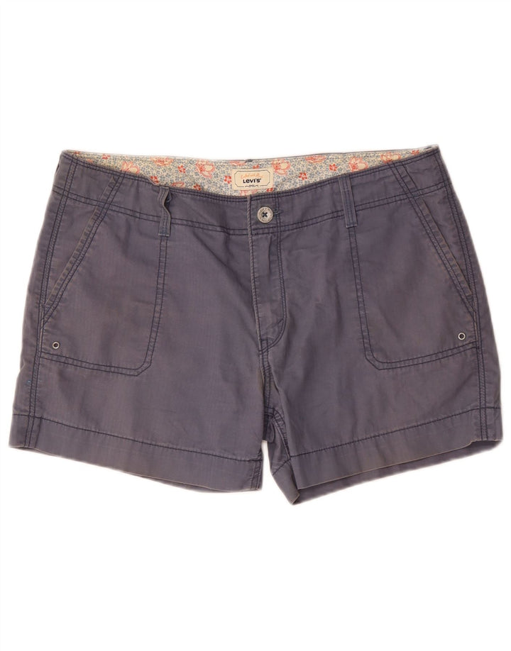 Shorts cargo feminino Levi's US 12 grande W36 algodão azul