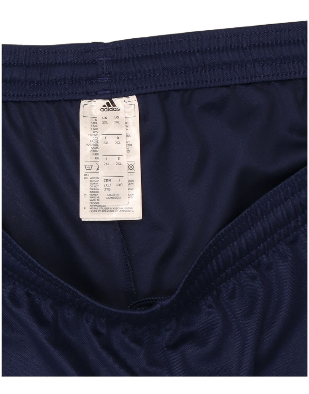 ADIDAS Mens Aeroready Sport Shorts 2XL Navy Blue Polyester