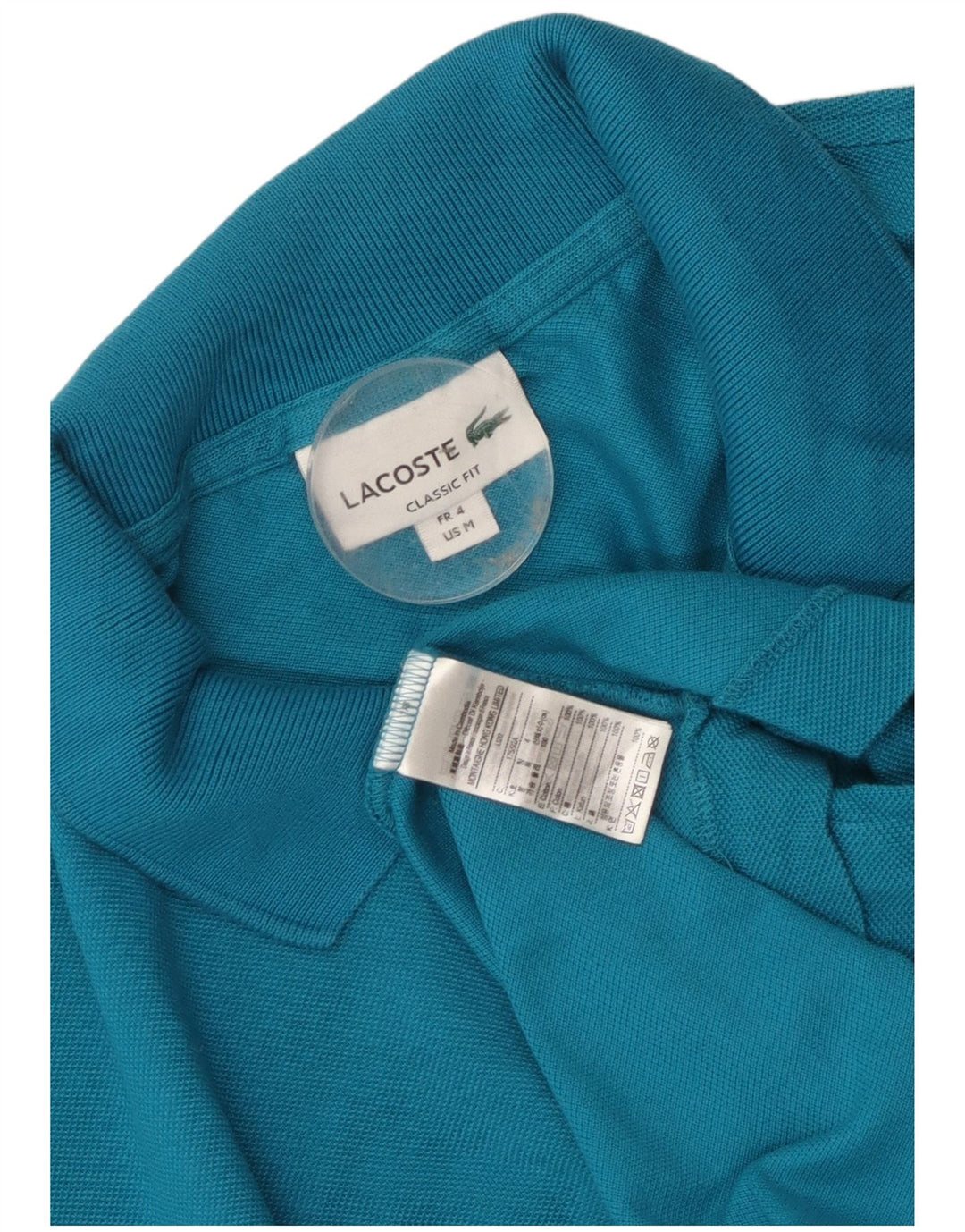 Lacoste Mens Classic Fit Polo Shirt Size 4 Medium Blue Cotton