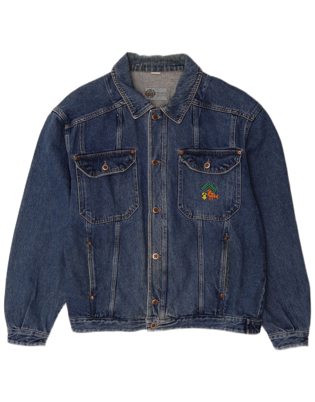 Mash Mens Denim Jacket UK 42 XL Blue Cotton