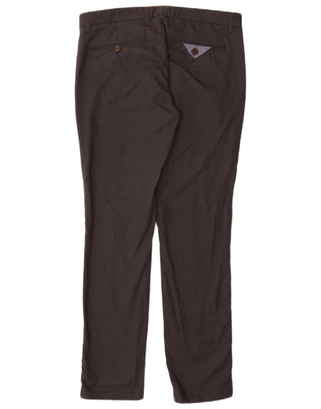 Ted Baker Mens Slim Suit Trousers W34 L32 Grey Cotton