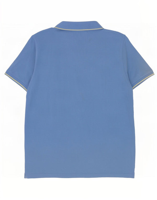 Crew Clothing Polo da uomo in cotone a righe blu medio