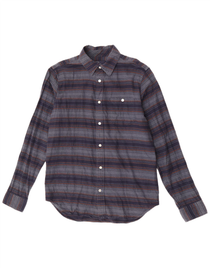 Gap Chemise Flanelle Homme Bleu Marine Moyen Rayé Coton