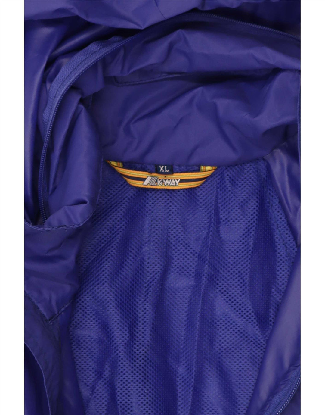 K-Way Mens Hooded Rain Jacket UK 42 XL Blue