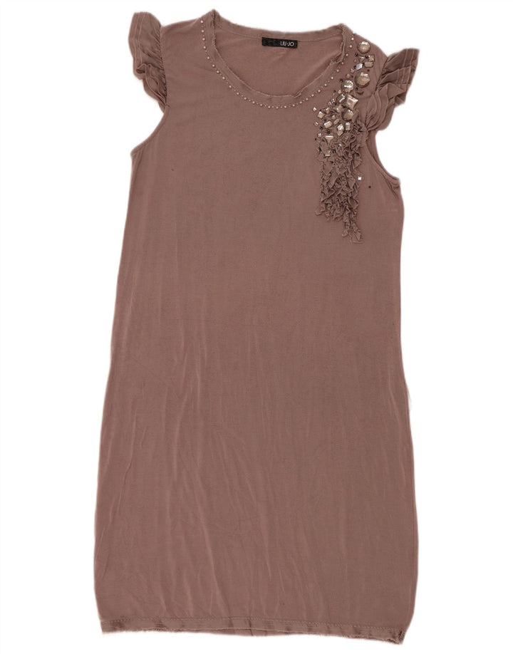 Abito A Trapezio Senza Maniche Donna Liu Jo IT 46 Large Marrone Modal