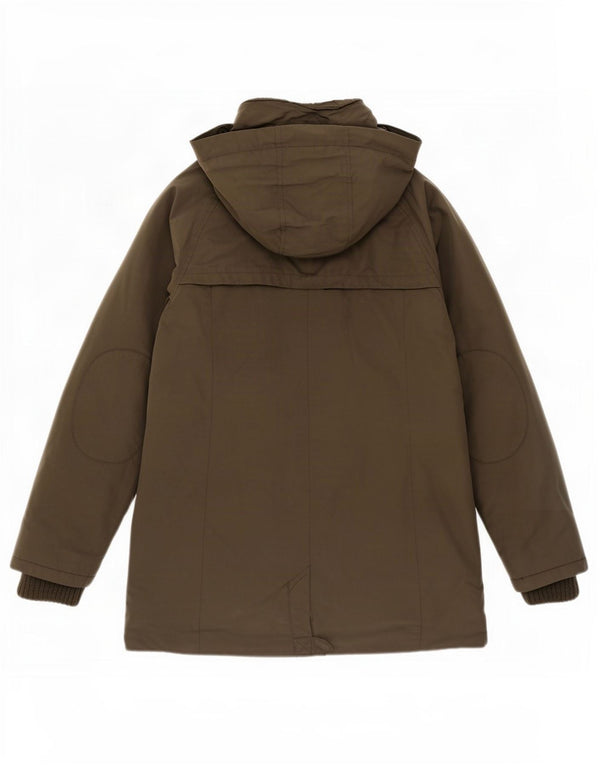 Tommy Hilfiger Chaqueta Parka con Capucha para Mujer UK 10 Small Khaki Cotton