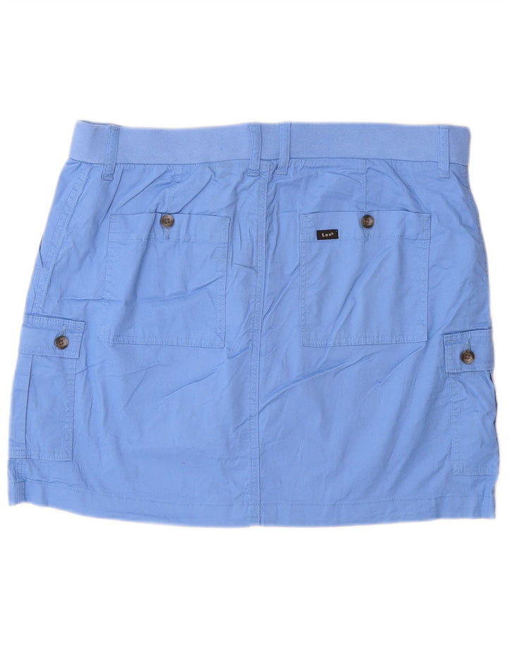 Lee Womens Mini Cargo Skirt US 16 2XL W36 Blue Cotton