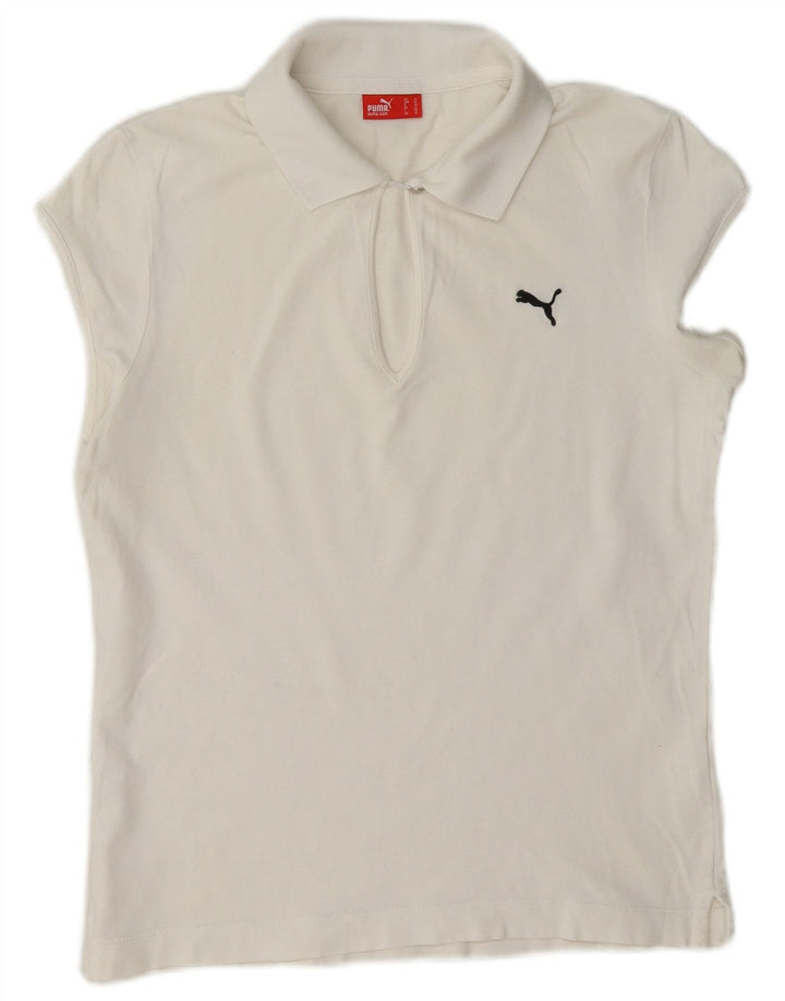 Polo Puma Donna UK 12 Medium Bianca