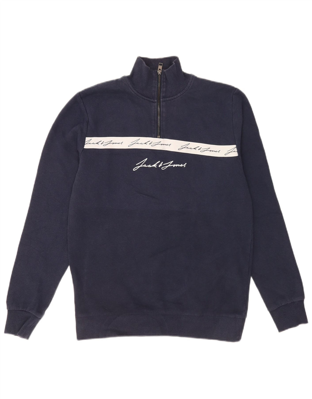 Jack & Jones Herren-Sweatshirt mit Grafik, mittelgroß, Marineblau, Farbblock
