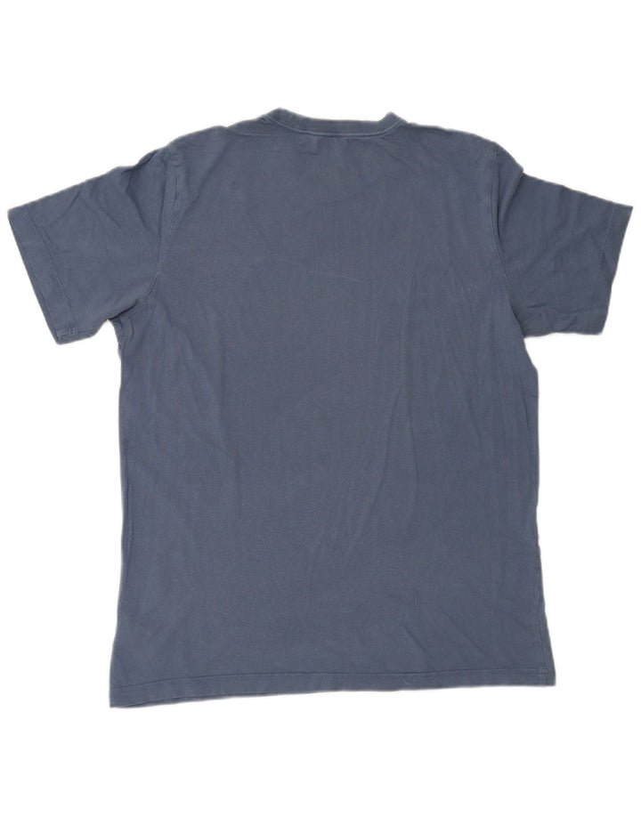Adidas Mens Graphic T-Shirt Top Medium Navy Blue Cotton