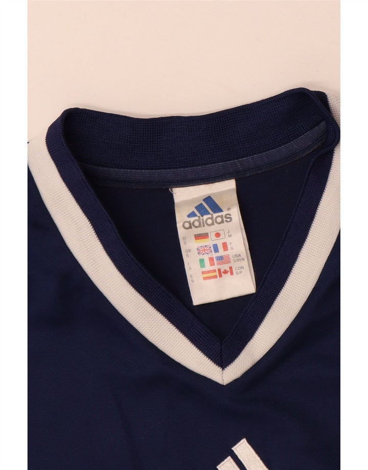 Adidas Mens Climalite T-Shirt Top Small Navy Blue Colourblock Polyester