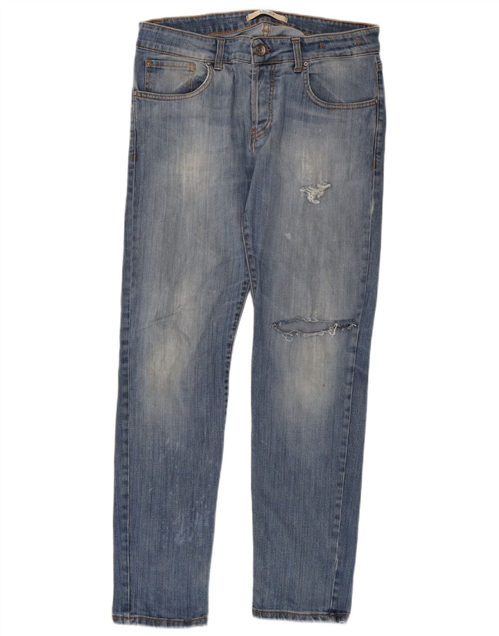 Liu Jo Womens Distressed Slim Jeans  W34 L31 Blue
