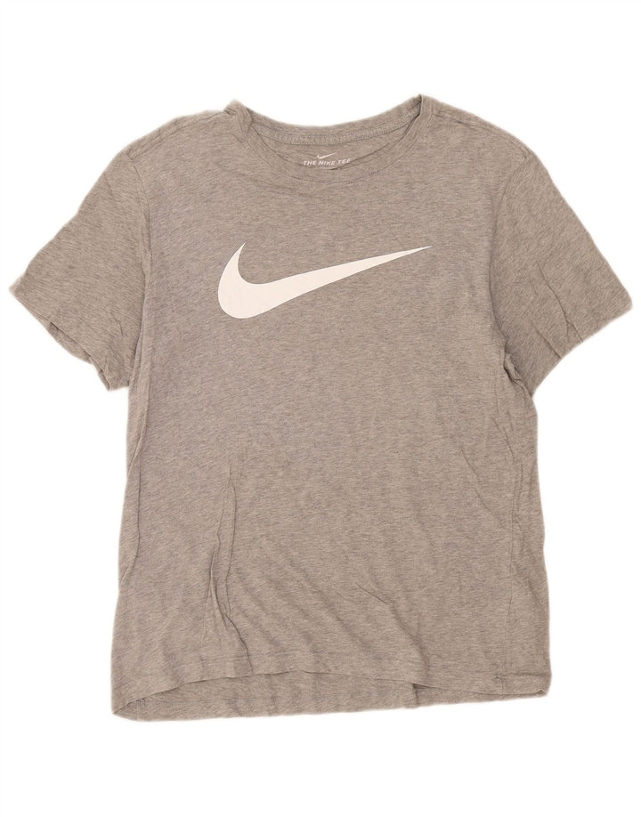 Nike Mens Graphic T-Shirt Top Large Grey Flecked Cotton