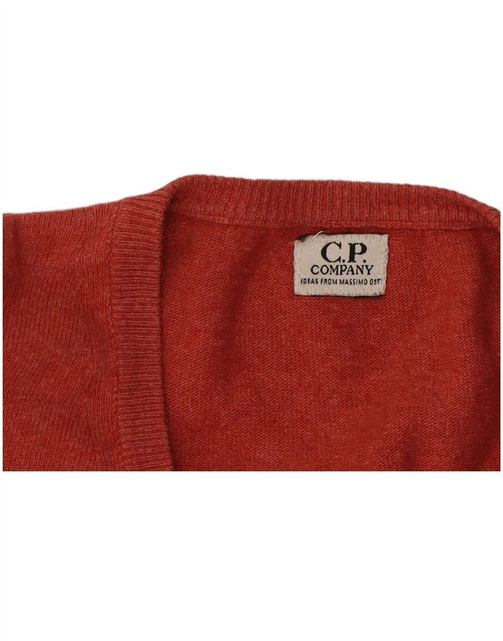 CP Suéter masculino com decote em V da COMPANY 2XL algodão vermelho