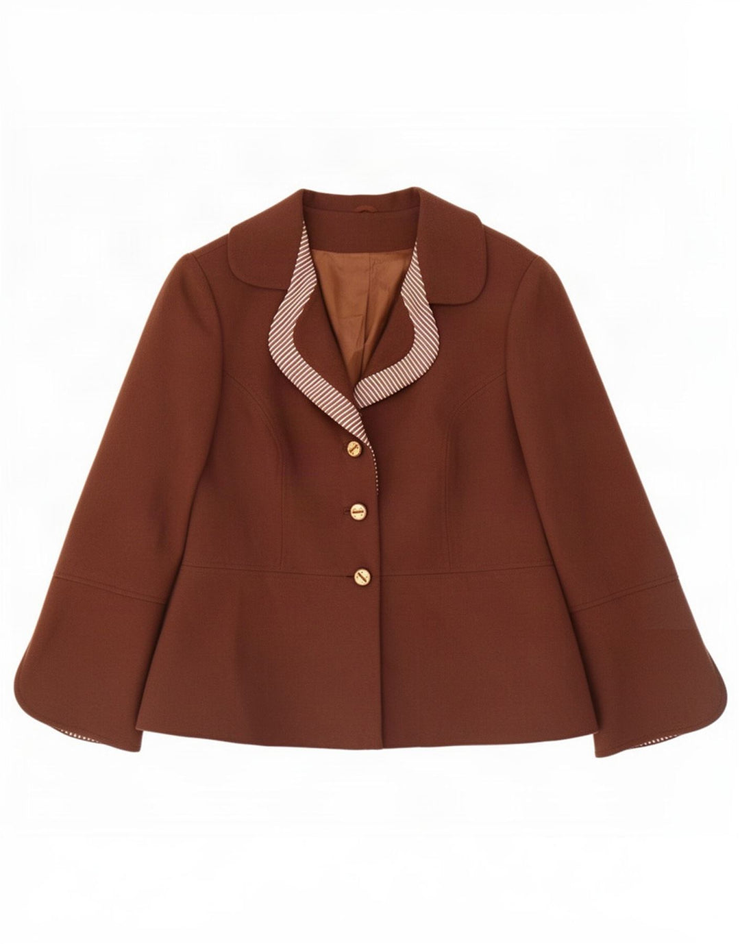 vintage Femme 3 Bouton Blazer Veste IT 50 XL Marron