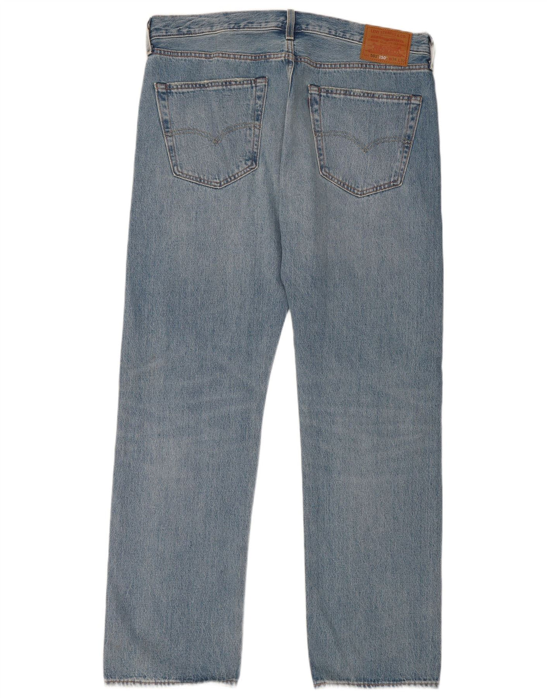 Levi's Herre 501 Straight Jeans W36 L32 Blå Patchwork Bomuld