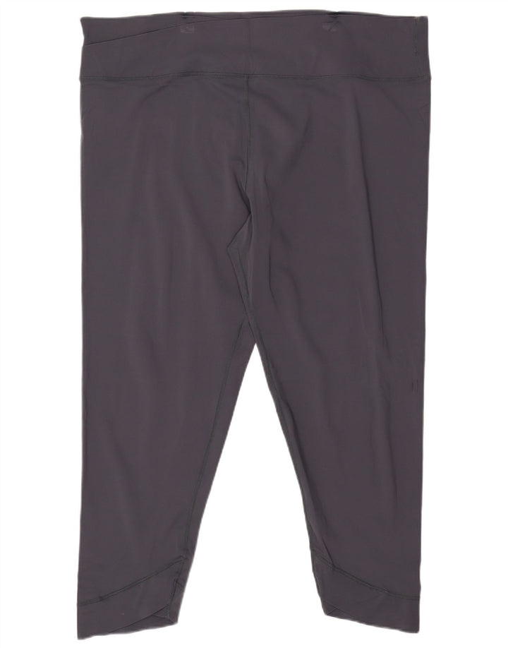 Mountain Warehouse Womens Crop Leggings US 24 4XL  Grey Nylon