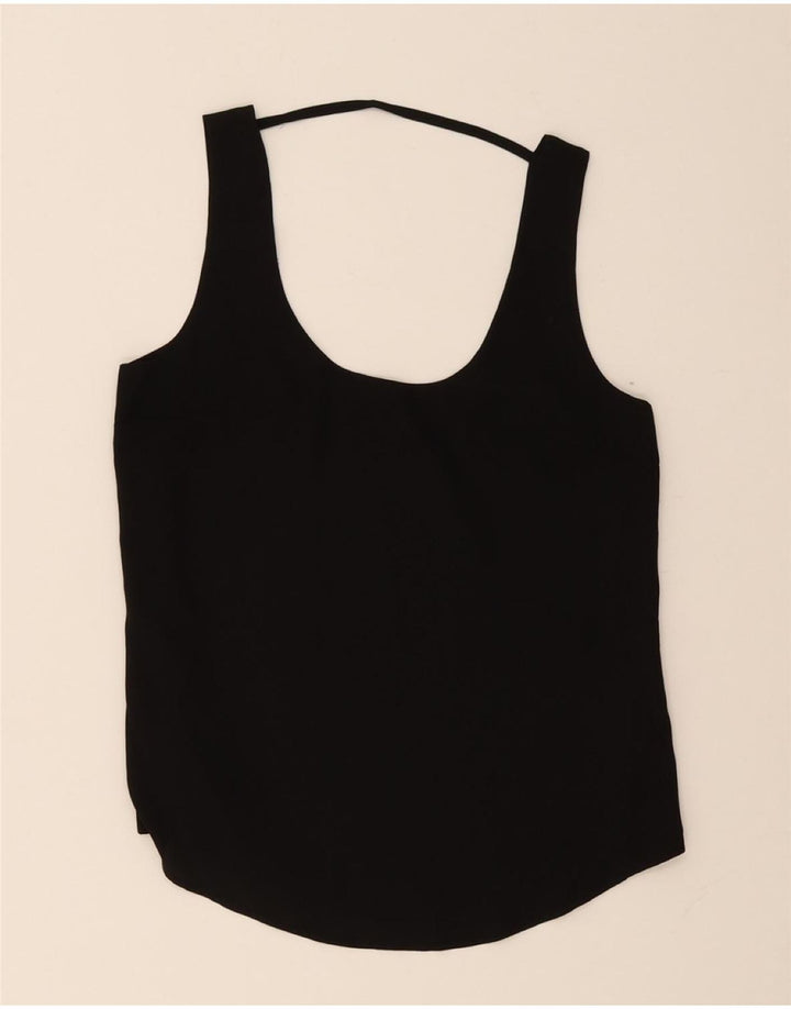 Oasis Chemisier sans manches pour femme UK 8 Petit Noir Polyester