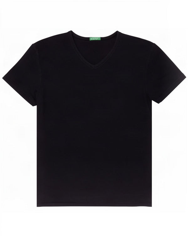 Benetton Damen T-Shirt Top UK 12 Medium Marineblau