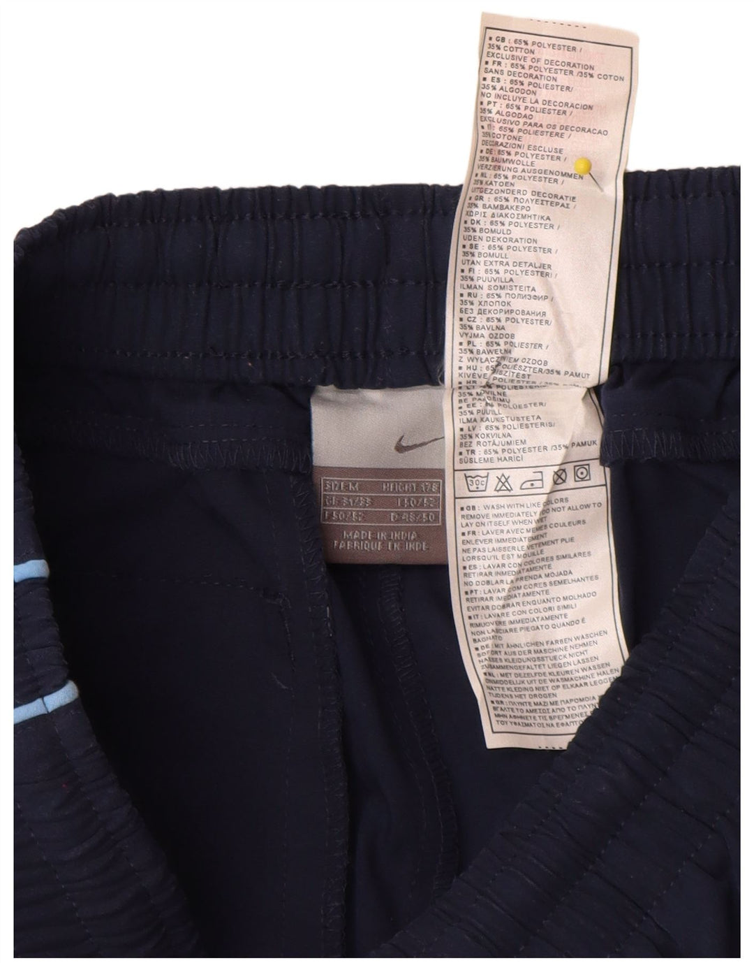 Nike Mens Graphic Capri Tracksuit Trousers Medium Navy Blue Colourblock