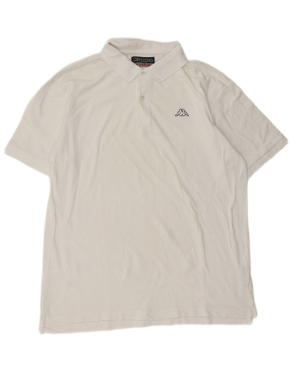 Kappa Polo Homme XL Blanc Coton