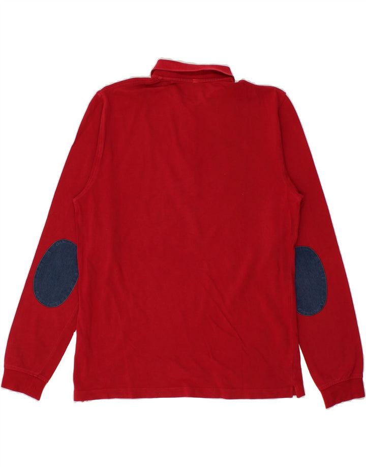 SUN68 Mens Long Sleeve Polo Shirt XL Red Vintage Sun68 and Second-Hand Sun68 from Messina Hembry 