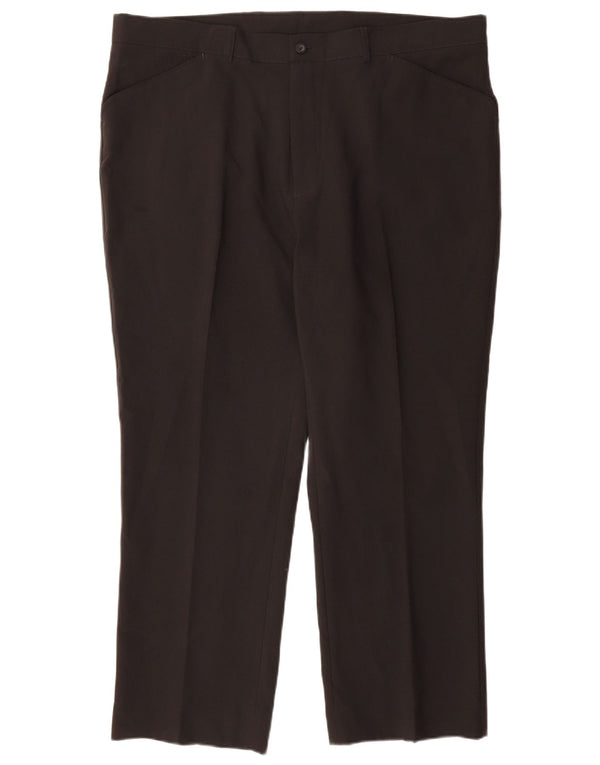Pantaloni casual dritti da uomo Farah W42 L29 poliestere nero