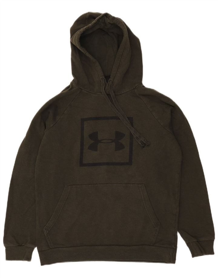 Under Armour Mens Graphic Hoodie Jumper Small Khaki