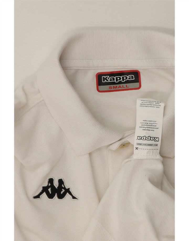 Kappa Mens Polo Shirt Small White Cotton