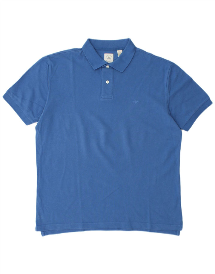 DOCKERS Herren-Poloshirt, große blaue Baumwolle