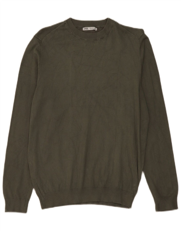 Maglione maglione girocollo da uomo Zara piccolo color kaki