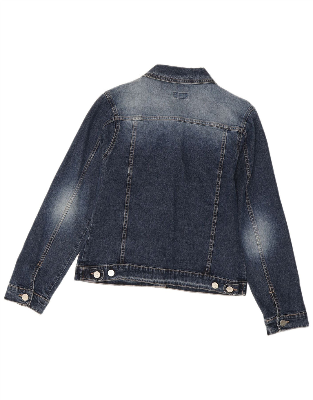 Vintage Womens Denim Jacket UK 10 Small Blue Cotton