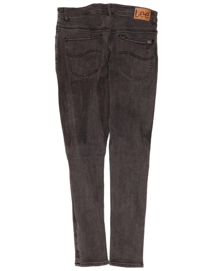 Lee Mens Distressed Skinny Jeans W34 L30 Grey Cotton