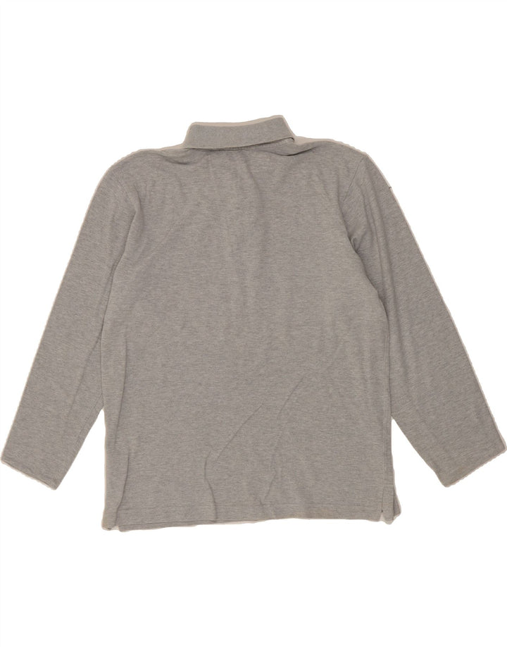 KAPPA Mens Long Sleeve Polo Shirt Medium Grey Cotton Vintage Kappa and Second-Hand Kappa from Messina Hembry 