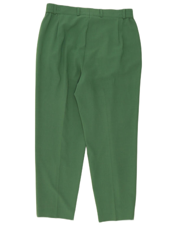 Pantaloni corti con ancoraggi a vita alta da donna vintage UK 14 Large W32 L25 Verde