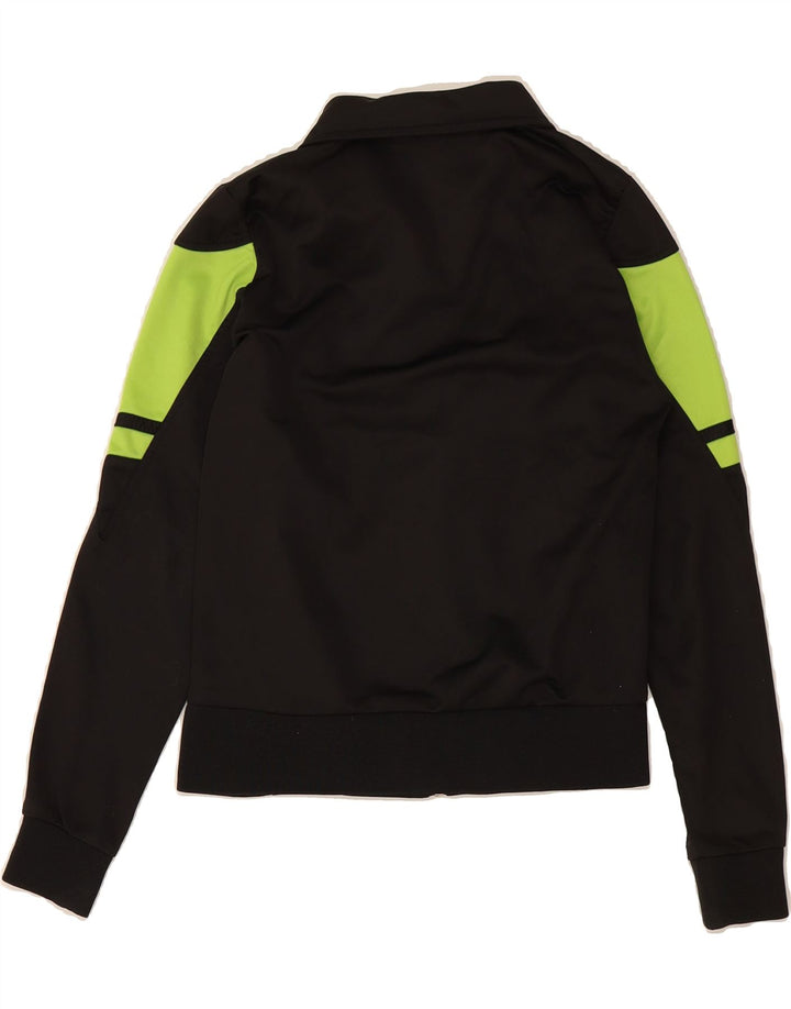 ASICS Boys Graphic Tracksuit Top Jacket 8-9 Years Black Colourblock Vintage Asics and Second-Hand Asics from Messina Hembry 