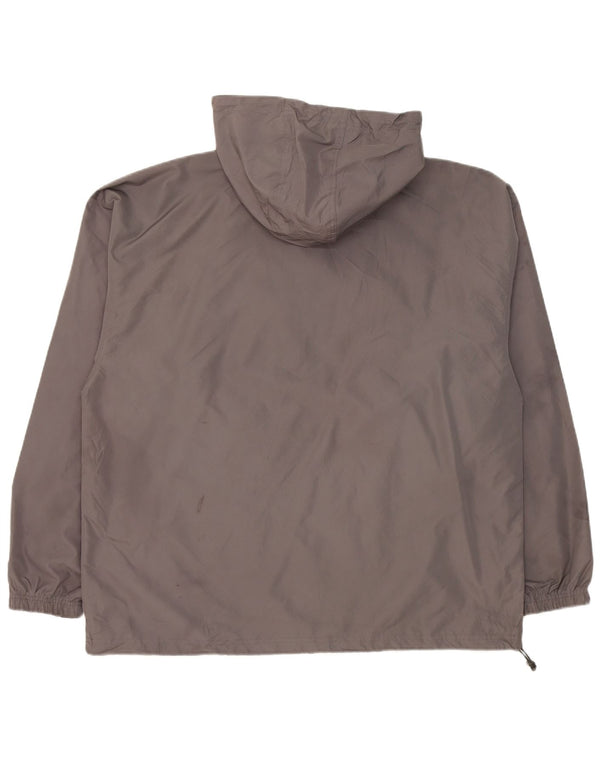 Champion Chaqueta impermeable con capucha gráfica para hombre UK 42 XL Poliéster gris