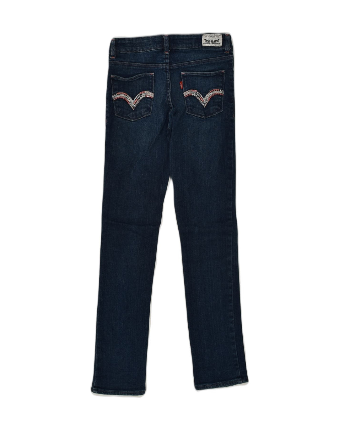 LEVI'S Girls Skinny Jeans 9-10 Years W24 L27 Navy Blue Cotton | Vintage Levi's | Thrift | Second-Hand Levi's | Used Clothing | Messina Hembry 