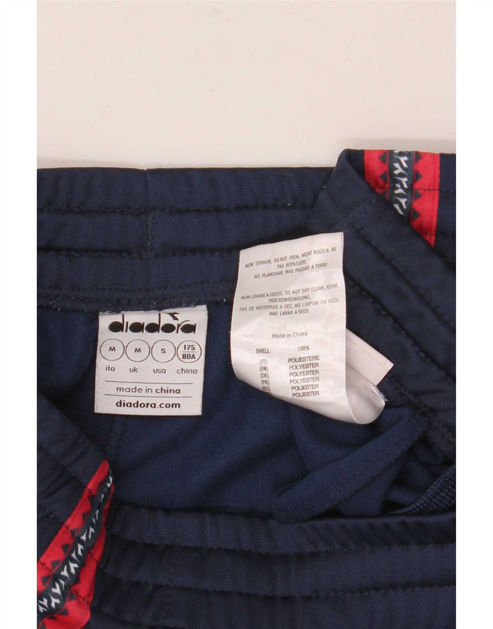 Diadora Mens Tracksuit Trousers Joggers Medium Navy Blue Colourblock