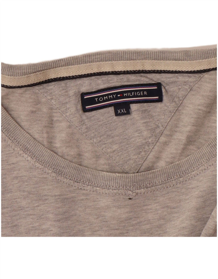TOMMY HILFIGER Mens T-Shirt Top 2XL Grey