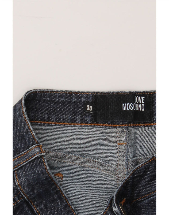 MOSCHINO Womens Crop Slim Jeans W30 L27 Blue Cotton Vintage Moschino and Second-Hand Moschino from Messina Hembry 