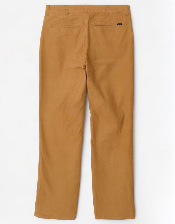 Tommy Hilfiger Pantalon droit en velours côtelé pour homme W34 L32 Coton beige