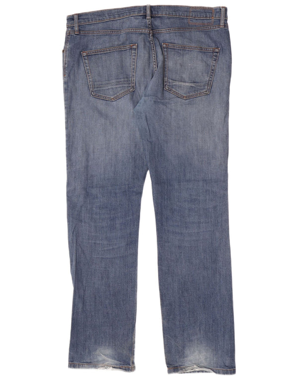 Мужские прямые джинсы Marks & Spencer W36 L33 синие, хлопок
